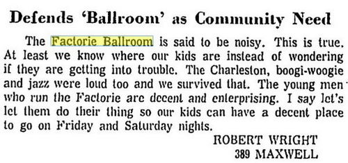 Factorie Ballroom - July 1970